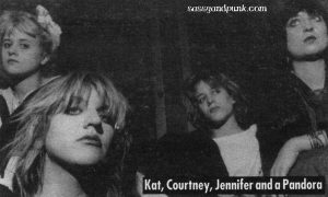 Kat Bjelland, Courtney Love, Jennifer Finch, Suzanne Ramsey. Sugar Babylon aka Sugar Baby Doll c. 1985